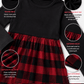 ILTEX Apparel Plaid Red Black Long Sleeve Maxi Dress Kids