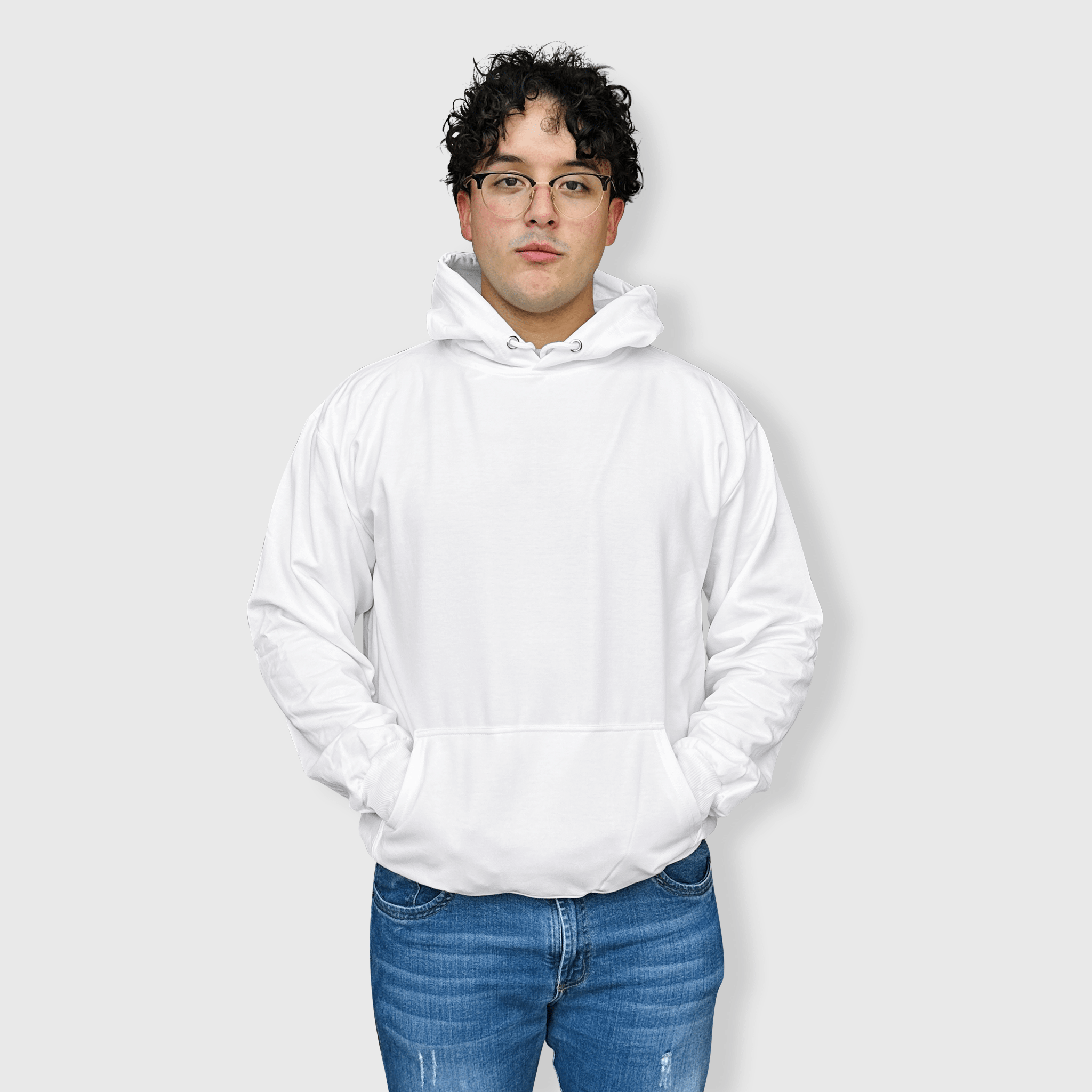 Polyester White CottonFeel Heavyweight Hoodie ILTEX Apparel