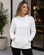 ILTEX Apparel Polyester White Cotton-Feel Heavyweight Hoodie