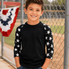 Star Sleeve Raglan Youth - Black/Black Star