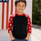 ILTEX Apparel Printed Raglans Black/Red Star / Y-Small Star Sleeve Raglan Youth