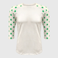 ILTEX Apparel Printed Raglans St. Patricks White Shamrock Top