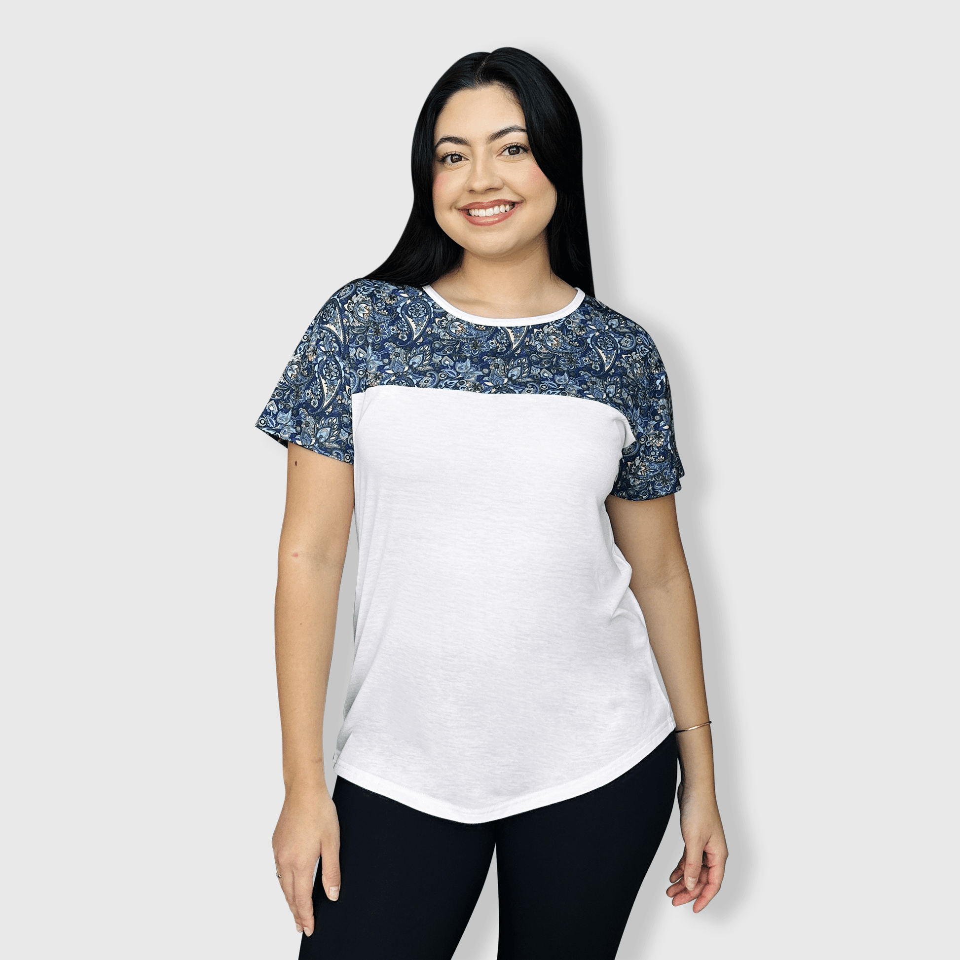 ILTEX Apparel Printed Women Short Sleeve Floral Top