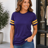 Adult 2 Stripe Jersey T-Shirt - Purple/Gold