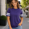 Adult 2 Stripe Jersey T-Shirt - Purple