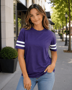 ILTEX Apparel Purple / Small 2 Stripes Jersey T-Shirt