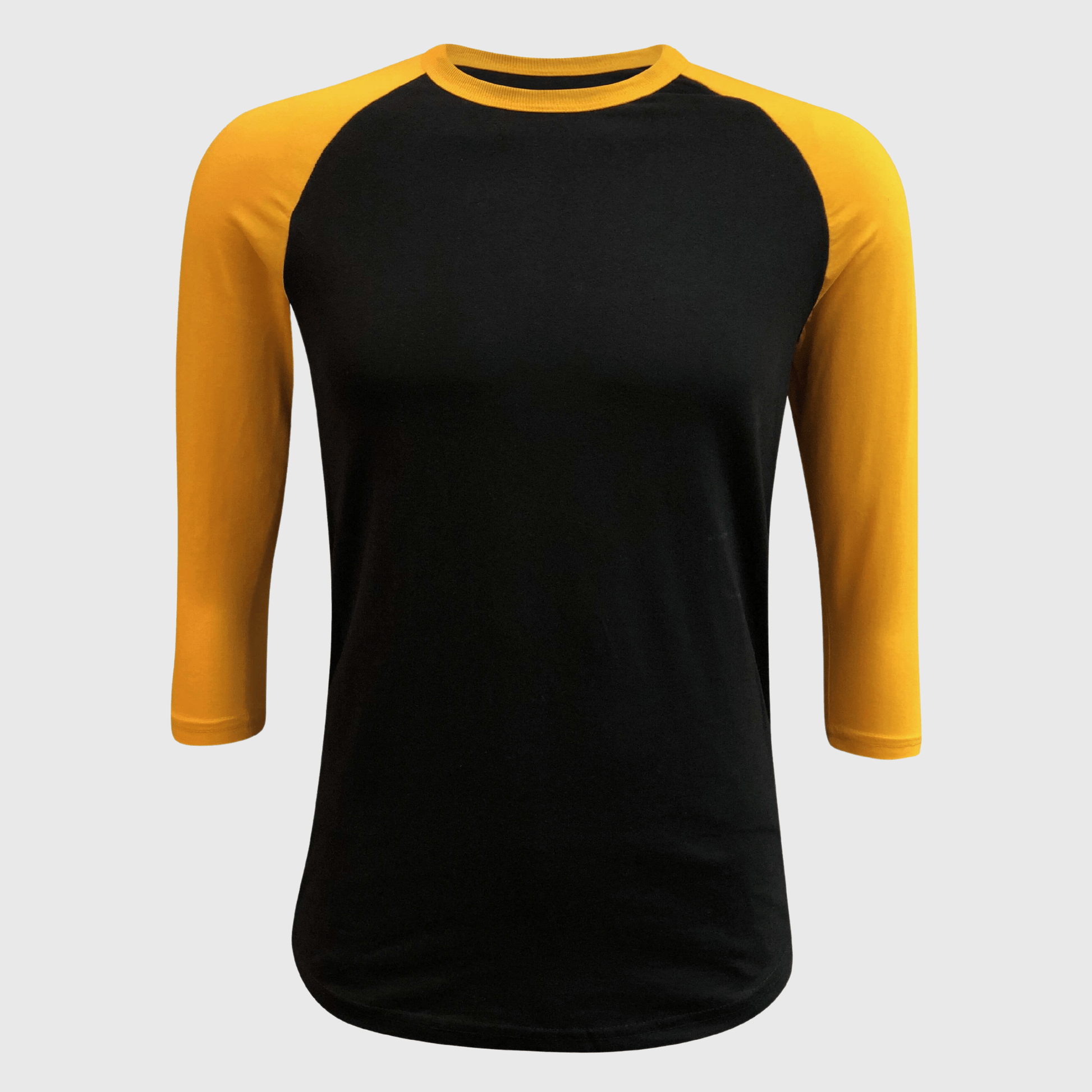 ILTEX Apparel Raglan Adult Plain Raglan 3/4 T-Shirt - Black Body