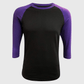 ILTEX Apparel Raglan Adult Plain Raglan 3/4 T-Shirt - Black Body