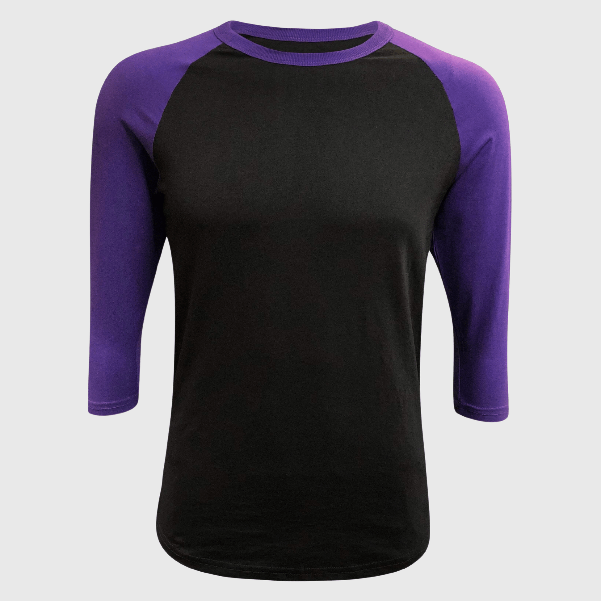 ILTEX Apparel Raglan Adult Plain Raglan 3/4 T-Shirt - Black Body