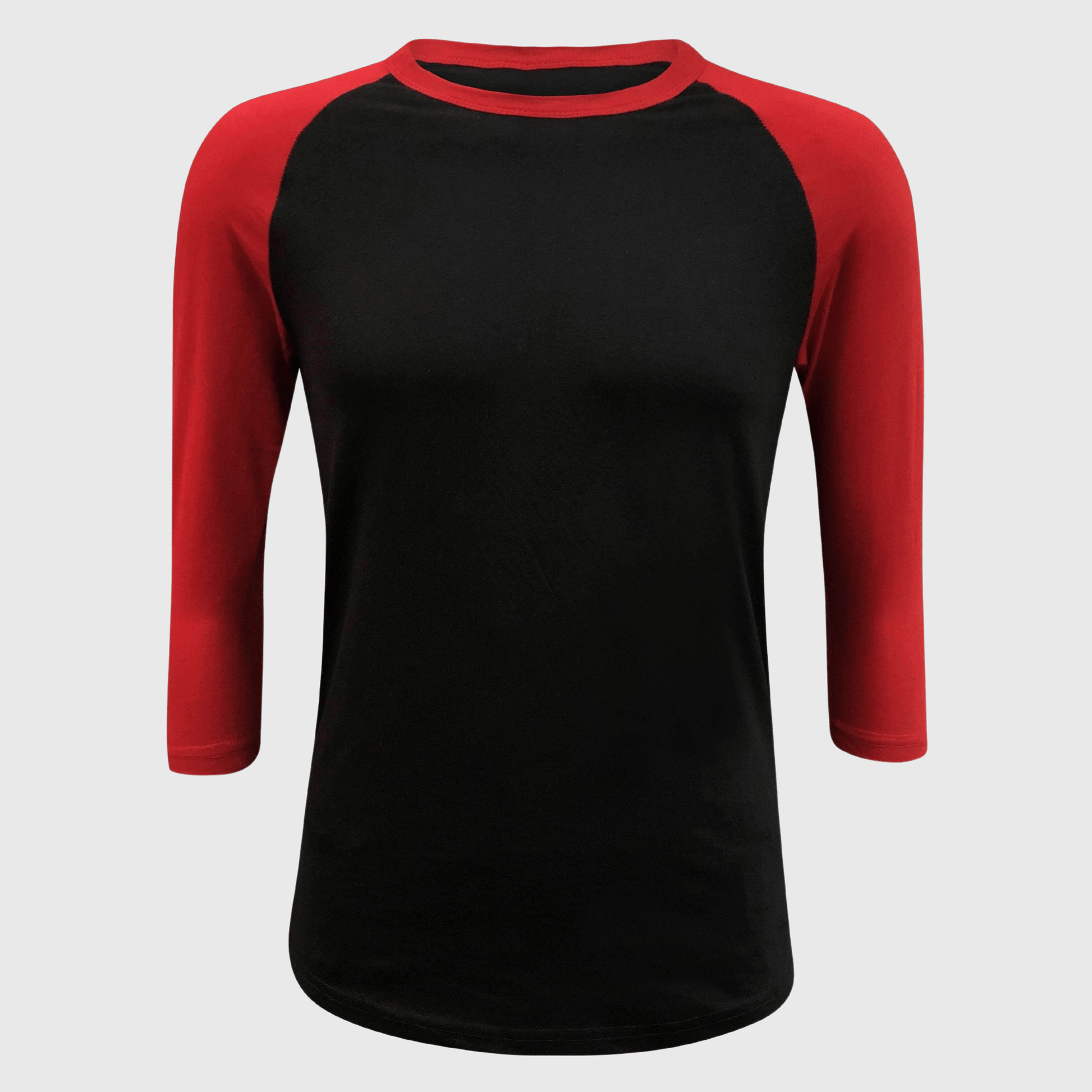 ILTEX Apparel Raglan Adult Plain Raglan 3/4 T-Shirt - Black Body