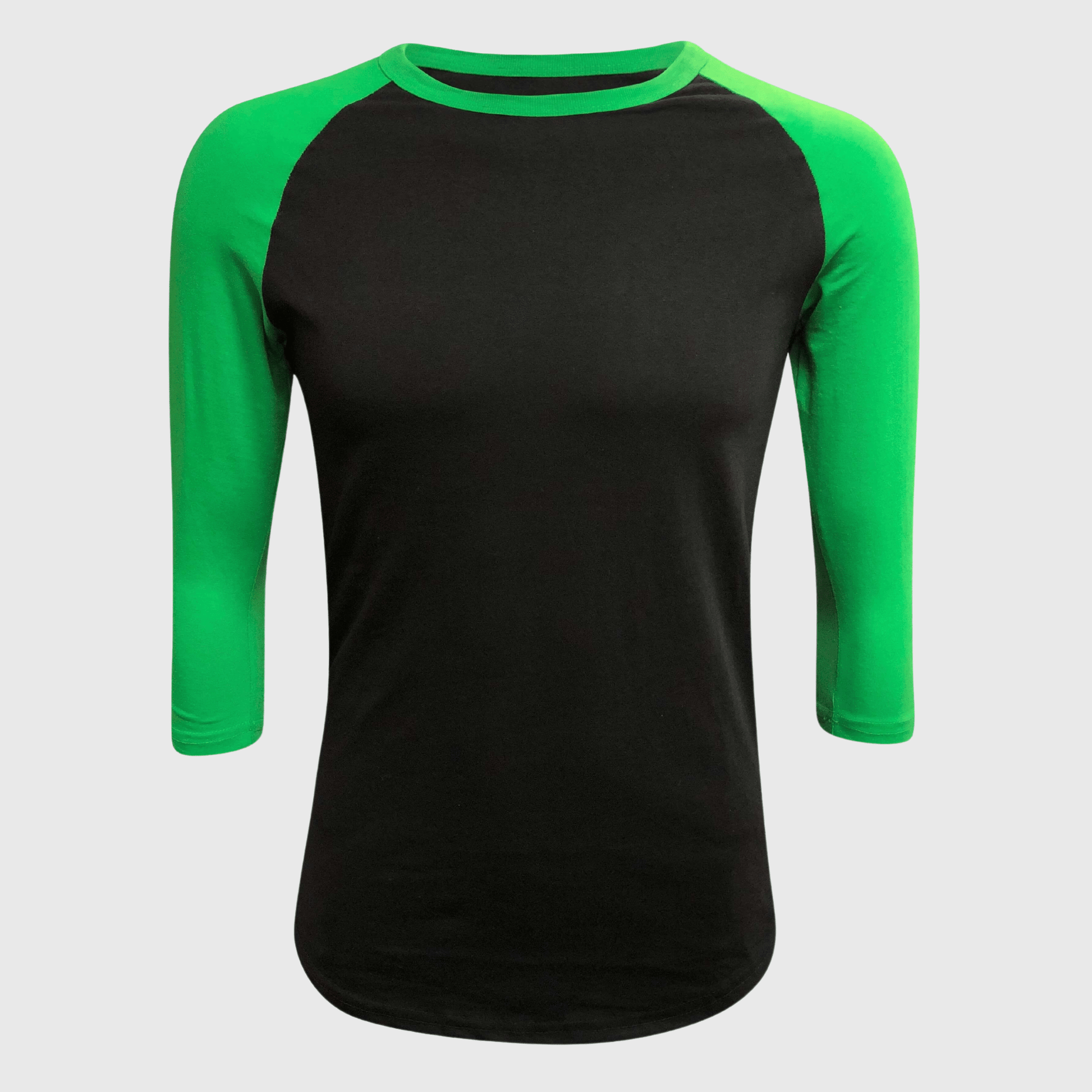 ILTEX Apparel Raglan Adult Plain Raglan 3/4 T-Shirt - Black Body