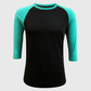 ILTEX Apparel Raglan Adult Plain Raglan 3/4 T-Shirt - Black Body