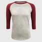 ILTEX Apparel Raglan Adult Plain Raglan 3/4 T-Shirt - Gray Body