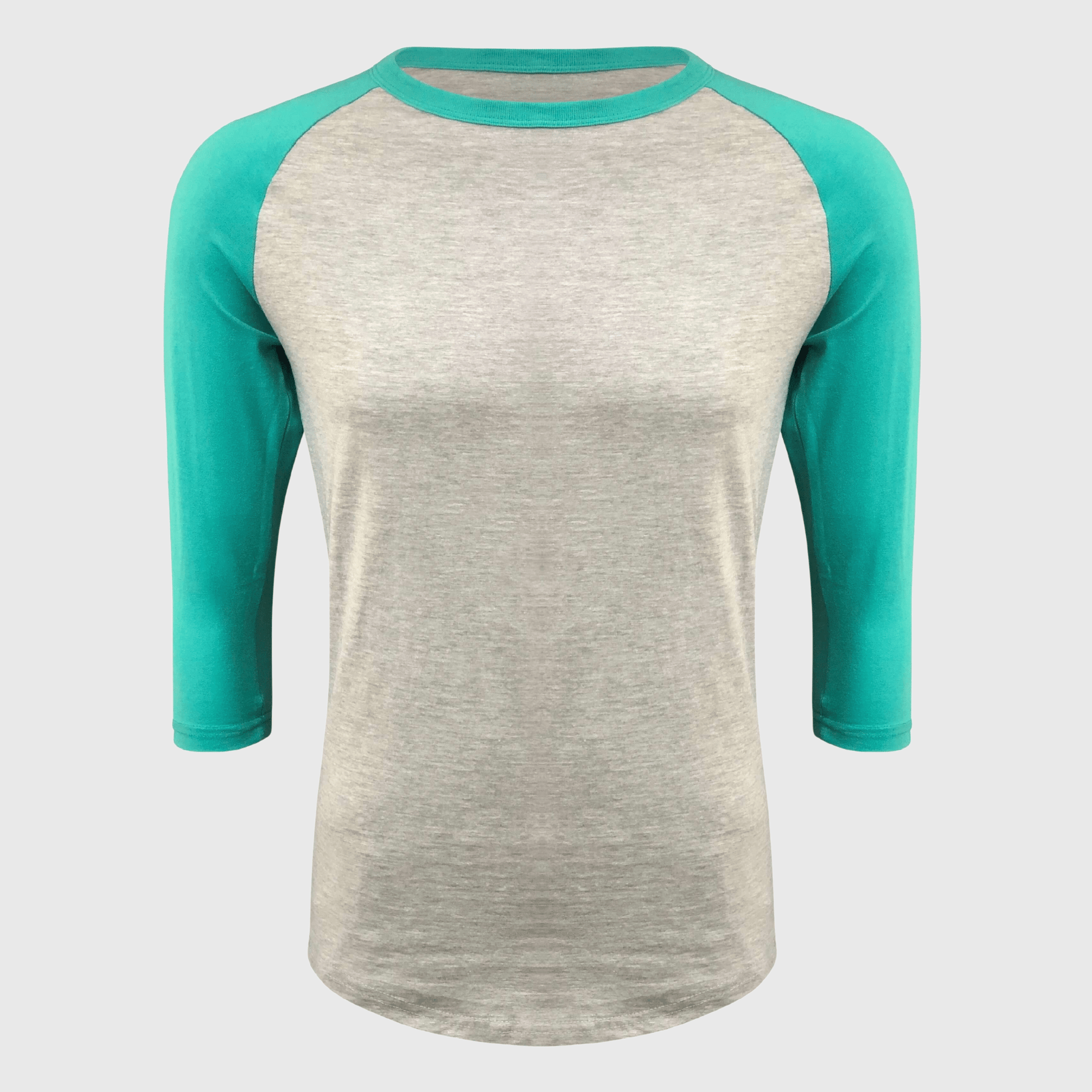 ILTEX Apparel Raglan Adult Plain Raglan 3/4 T-Shirt - Gray Body