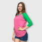 ILTEX Apparel Raglan Adult Plain Raglan 3/4 T-Shirt - Pink Body