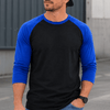 Adult 3/4 Sleeve Raglan Baseball Tee | 35+ Colors - Black/Royal Blue