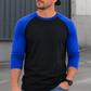 ILTEX Apparel Raglan Black/Royal Blue / Small Adult 3/4 Sleeve Raglan Baseball Tee | 35+ Colors