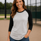 ILTEX Apparel Raglan Gray/Black / Small Adult 3/4 Sleeve Raglan Baseball Tee | 35+ Colors