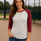 ILTEX Apparel Raglan Gray/Maroon / Small Adult 3/4 Sleeve Raglan Baseball Tee | 35+ Colors