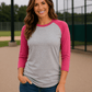 ILTEX Apparel Raglan Gray/Pink / Small Adult 3/4 Sleeve Raglan Baseball Tee | 35+ Colors