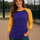 ILTEX Apparel Raglan Purple/Gold / Small Adult 3/4 Sleeve Raglan Baseball Tee | 35+ Colors