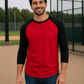 ILTEX Apparel Raglan Red/Black / Small Adult 3/4 Sleeve Raglan Baseball Tee | 35+ Colors