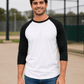 ILTEX Apparel Raglan White/Black / Small Adult 3/4 Sleeve Raglan Baseball Tee | 35+ Colors