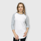 ILTEX Apparel Raglan White/Gray / Small Adult 3/4 Sleeve Raglan Baseball T-Shirt - 35+ Colors
