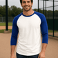ILTEX Apparel Raglan White/Royal Blue / Small Adult 3/4 Sleeve Raglan Baseball Tee | 35+ Colors