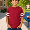 2 Stripes Jersey T-Shirt Kids - Red
