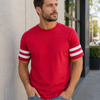 Adult 2 Stripe Jersey T-Shirt - Red