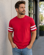 ILTEX Apparel Red / Small 2 Stripes Jersey T-Shirt