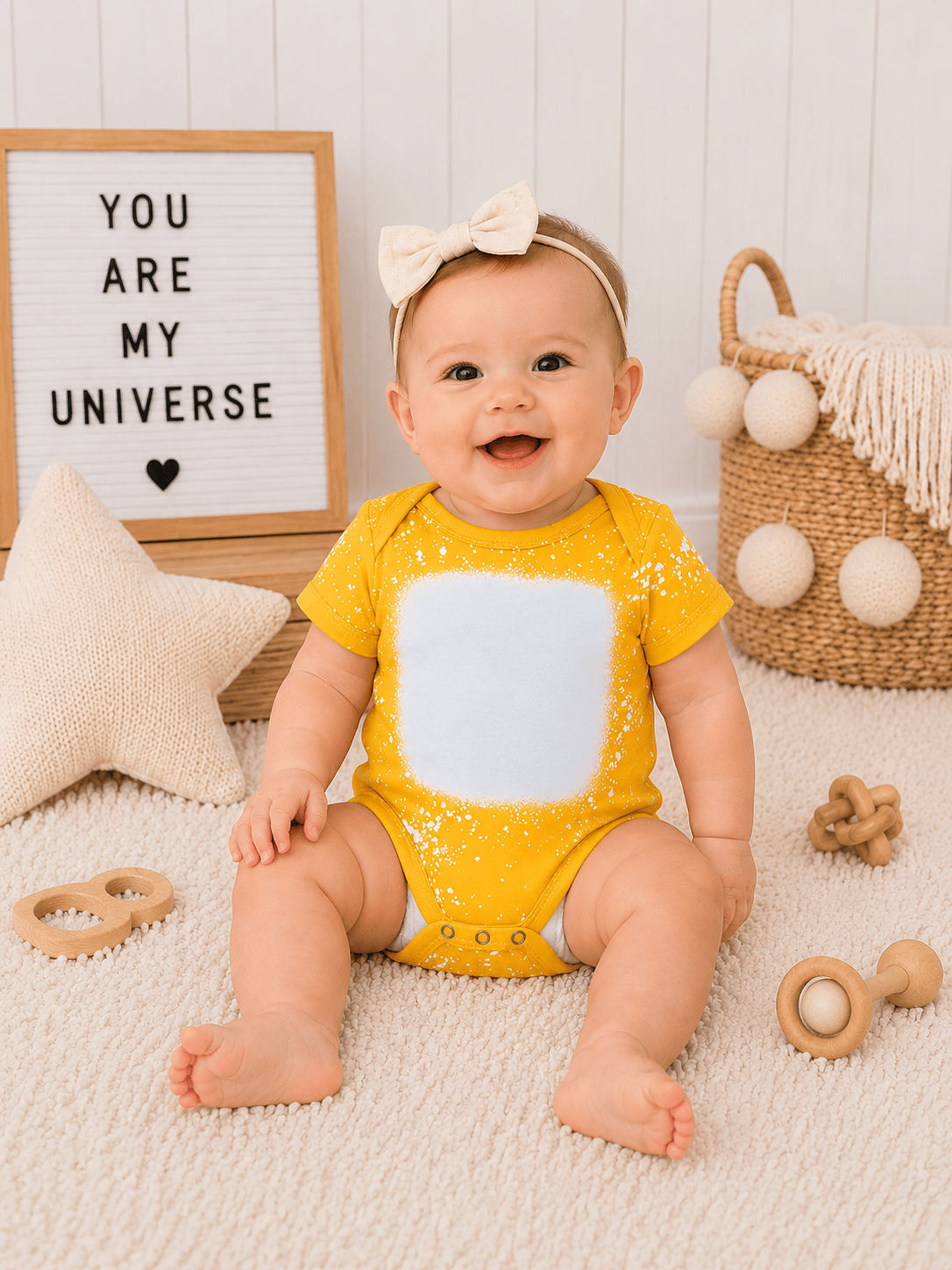ILTEX Apparel Romper Faux Bleached Onesie