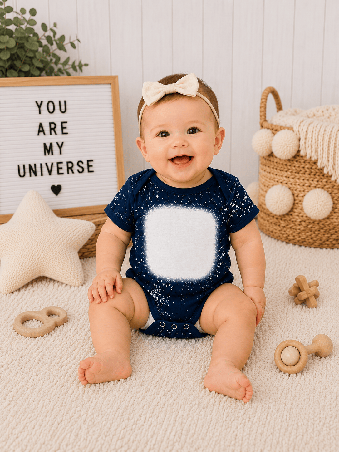 ILTEX Apparel Romper Faux Bleached Onesie