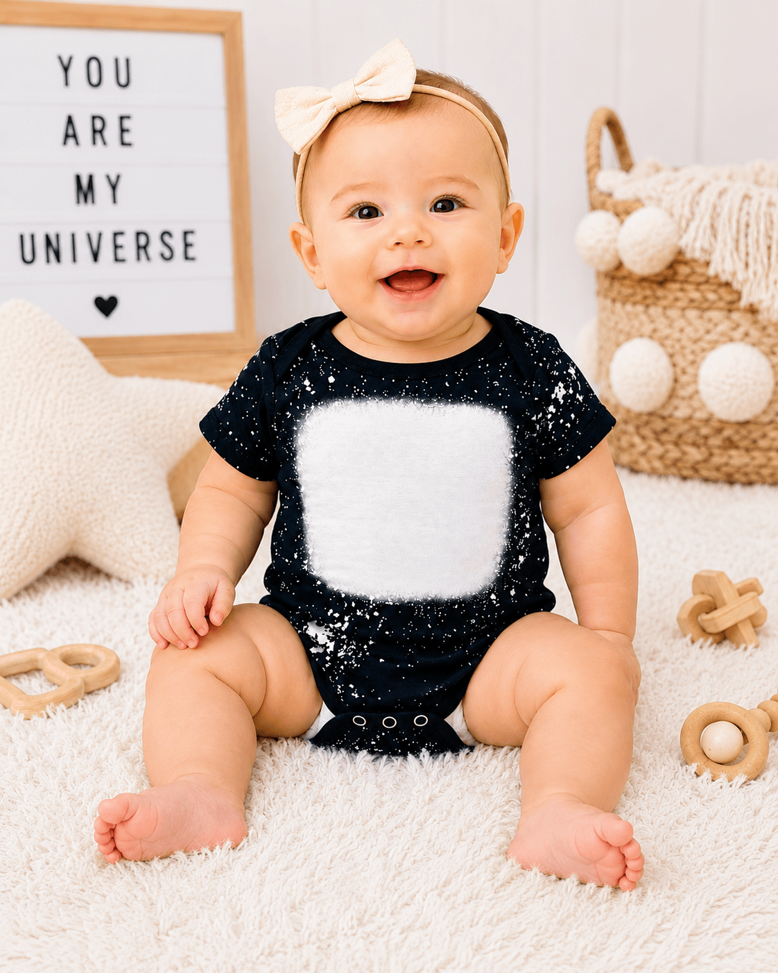 ILTEX Apparel Romper Faux Bleached Onesie
