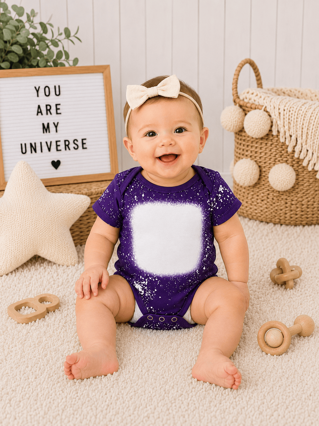 ILTEX Apparel Romper Faux Bleached Onesie