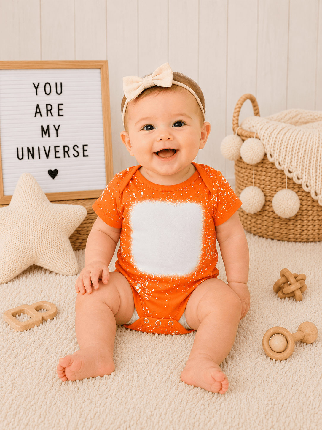 ILTEX Apparel Romper Faux Bleached Onesie