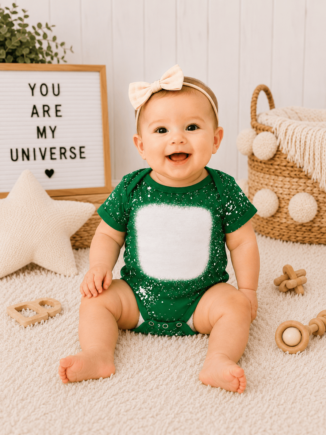 ILTEX Apparel Romper Faux Bleached Onesie
