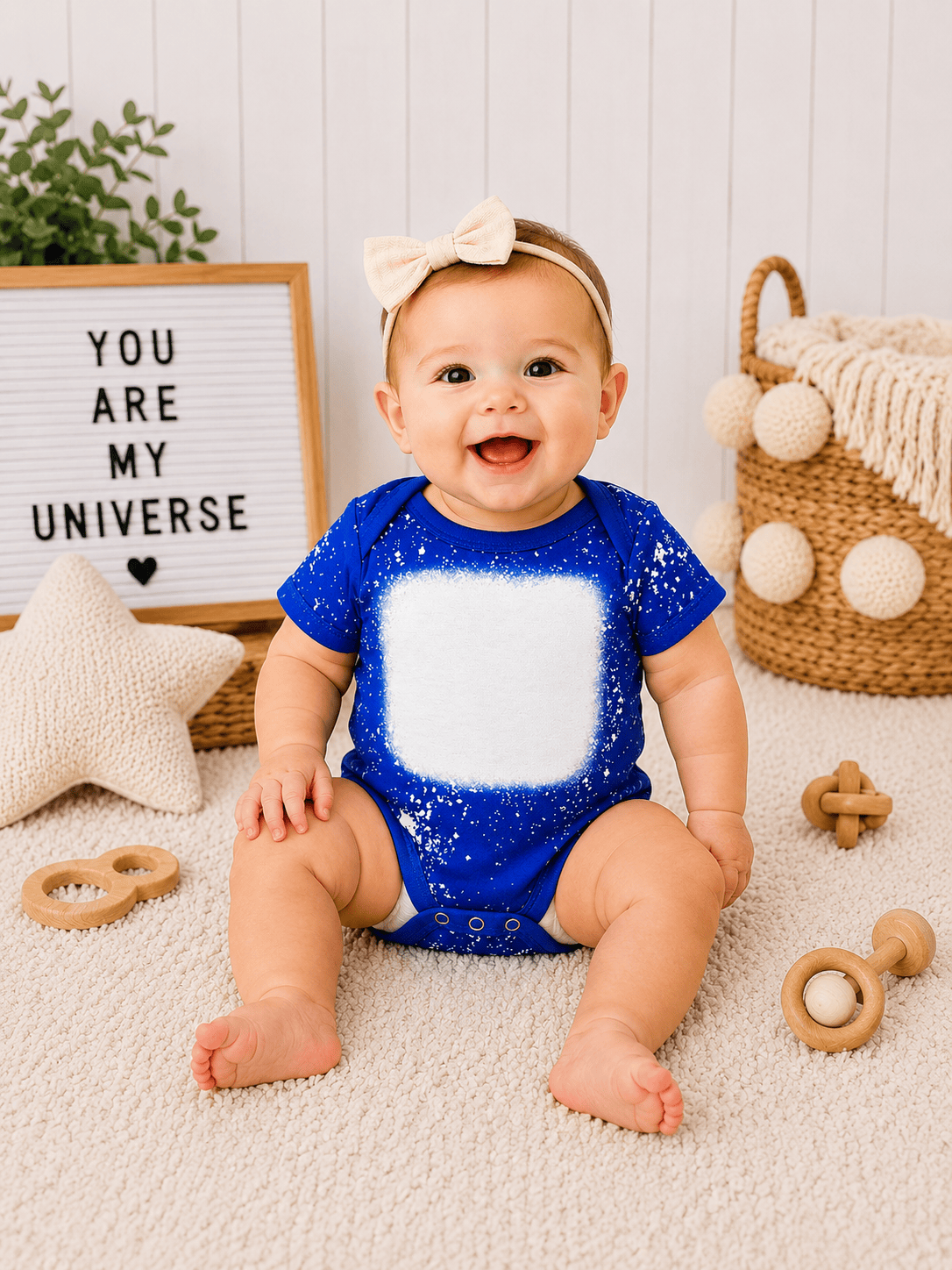 ILTEX Apparel Romper Faux Bleached Onesie