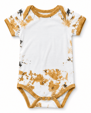 ILTEX Apparel Romper Reverse Cow Light Brown Onesie