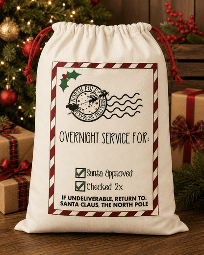 ILTEX Apparel Santa Sack - Border Candy Cane