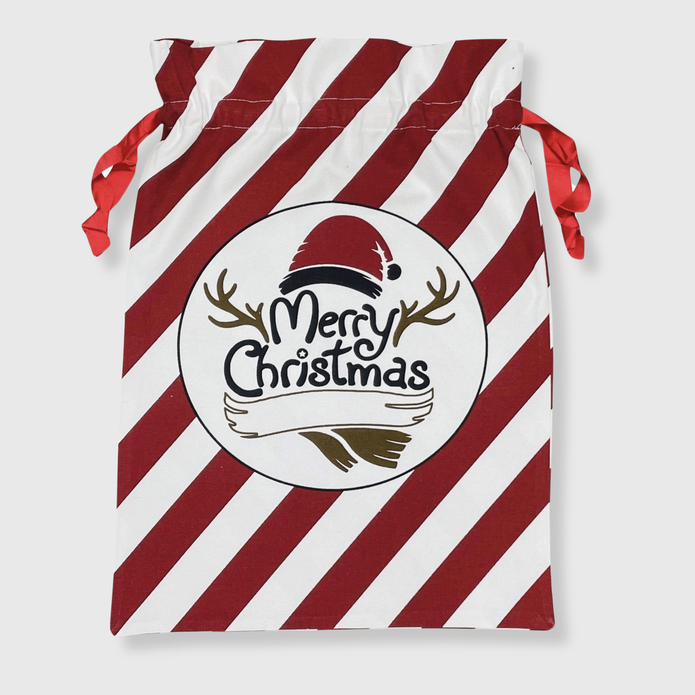 ILTEX Apparel Santa Sack - Candy Cane Mery Christmas