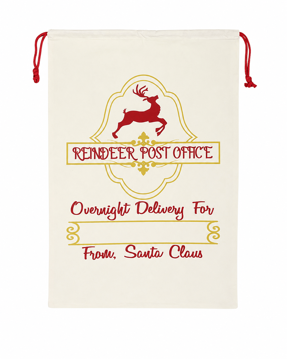 ILTEX Apparel Santa Sack - Gold Reindeer