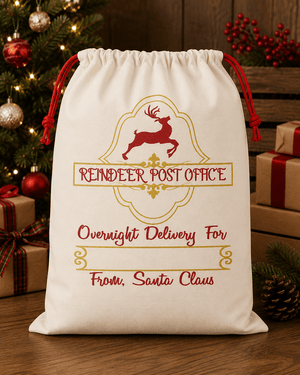 ILTEX Apparel Santa Sack - Gold Reindeer