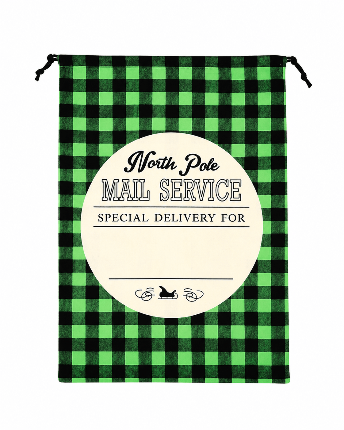 ILTEX Apparel Santa Sack - Green Plaid