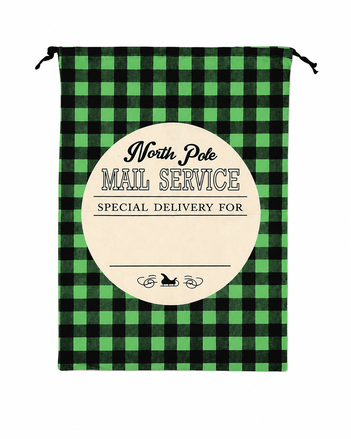 ILTEX Apparel Santa Sack - Green Plaid