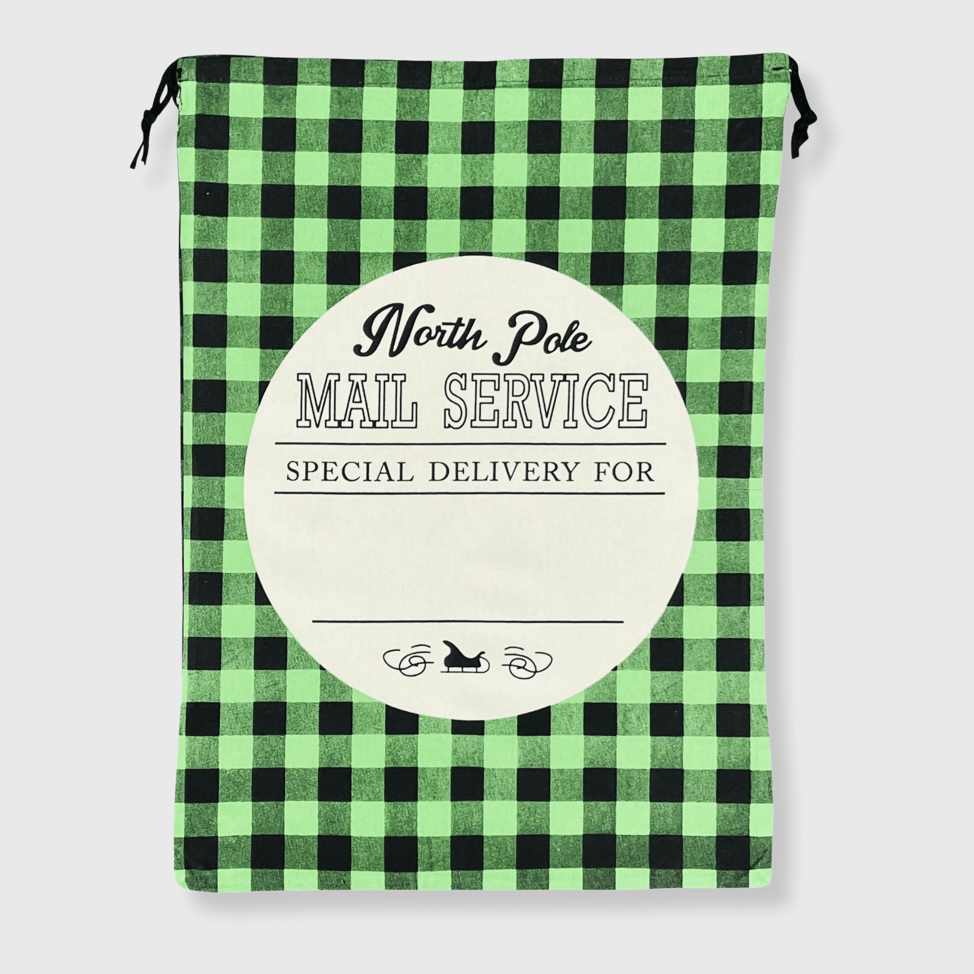 ILTEX Apparel Santa Sack - Green Plaid