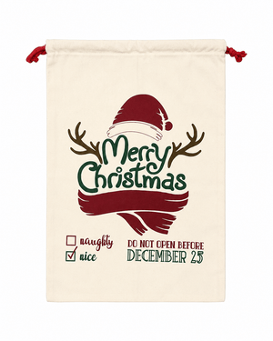 ILTEX Apparel Santa Sack - Merry Christmas Santa Hat