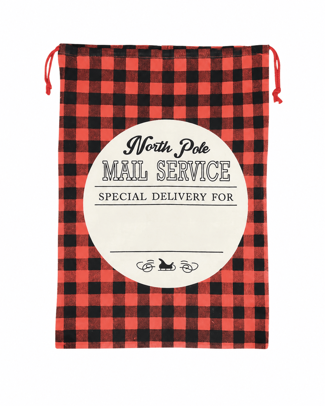 ILTEX Apparel Santa Sack - Red Plaid