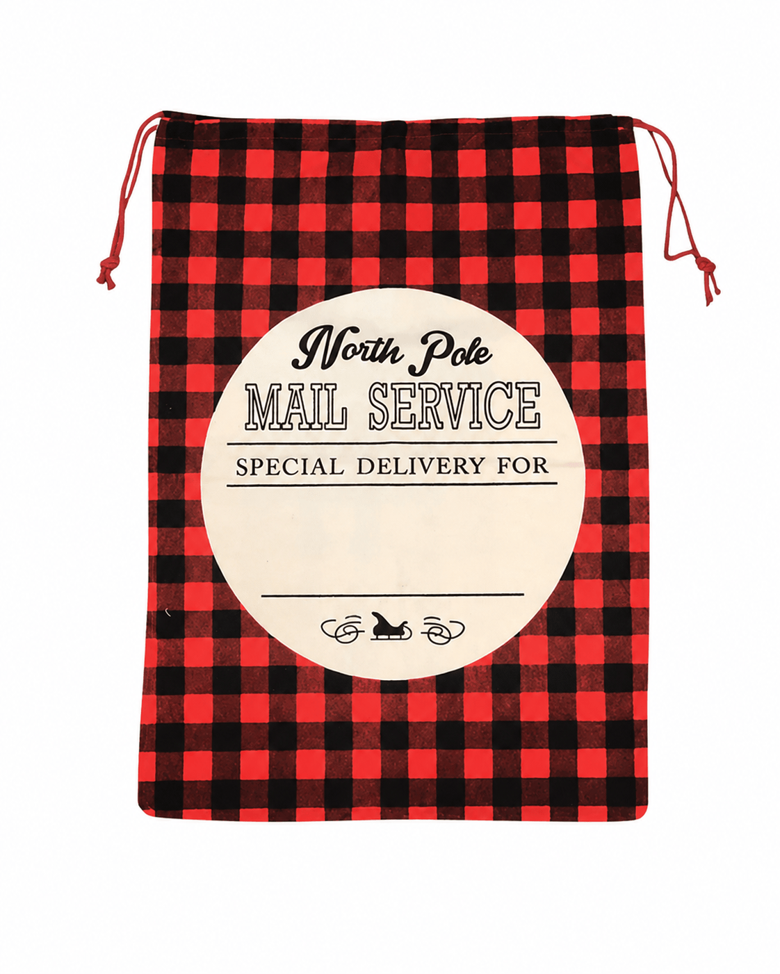 ILTEX Apparel Santa Sack - Red Plaid